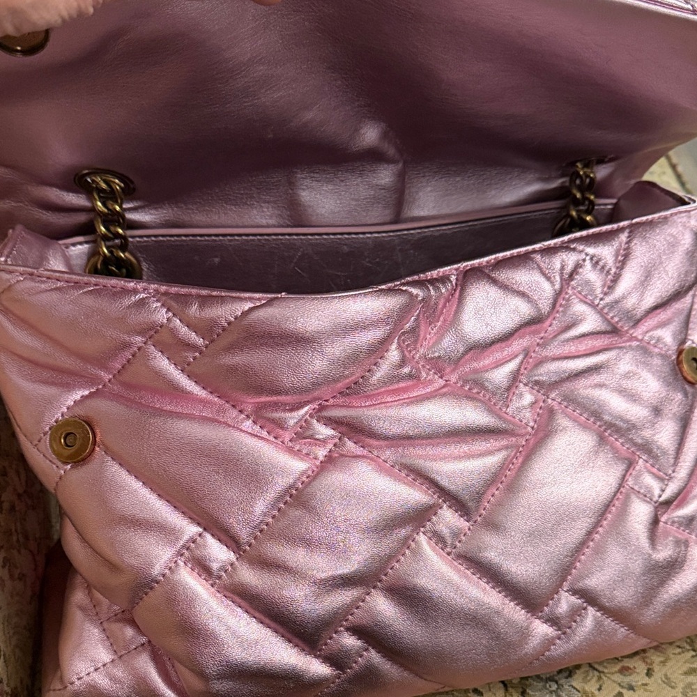Kurt Geiger Metallic Pink Quilted Shoulder Bag - Picture 4 of 8